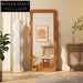 Stylish Italian Inspired Plywood Frame Wave Edge Full Length Floor Mirror