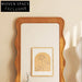 Stylish Italian Inspired Plywood Frame Wave Edge Full Length Floor Mirror