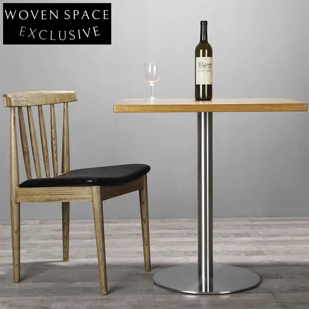 Stylish Japanese Solid Wood Windsor Dining Chair with Comfy Leather Seat