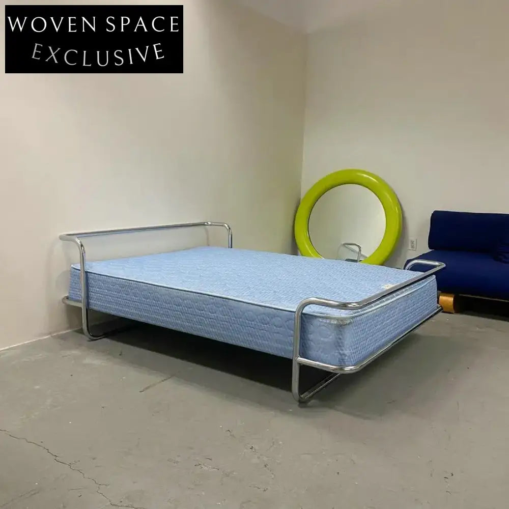 Stylish Mid-Century Modern Metal Platform Bed Frame for King, Queen, Double