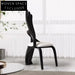 Stylish Minimalist Wooden Fabric Seat Ergonomic Curved Backrest Dining Chair