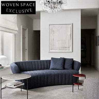 Stylish Modern Fabric Upholstered Wood Frame Sofa for Living Room Comfort