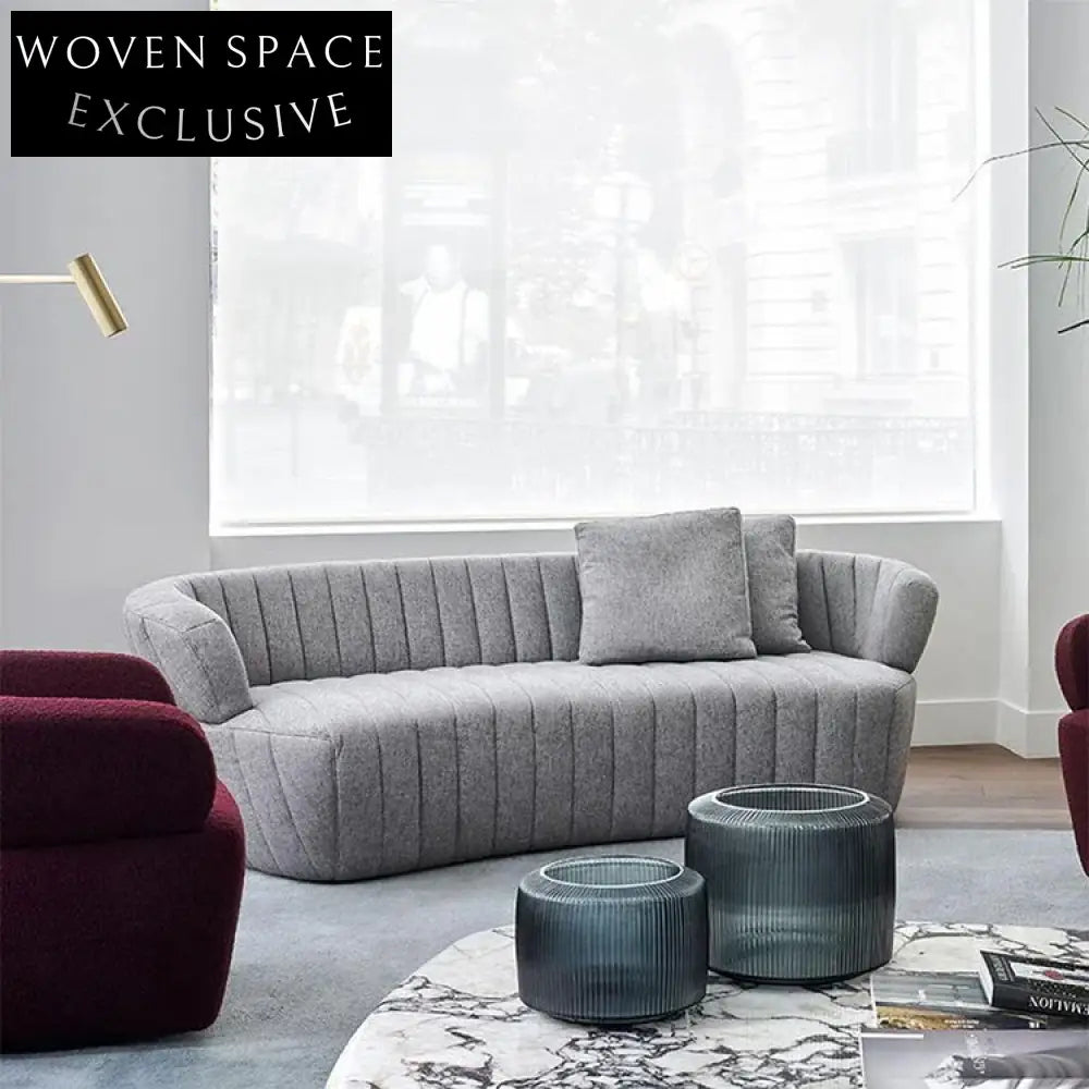 Stylish Modern Fabric Upholstered Wood Frame Sofa for Living Room Comfort