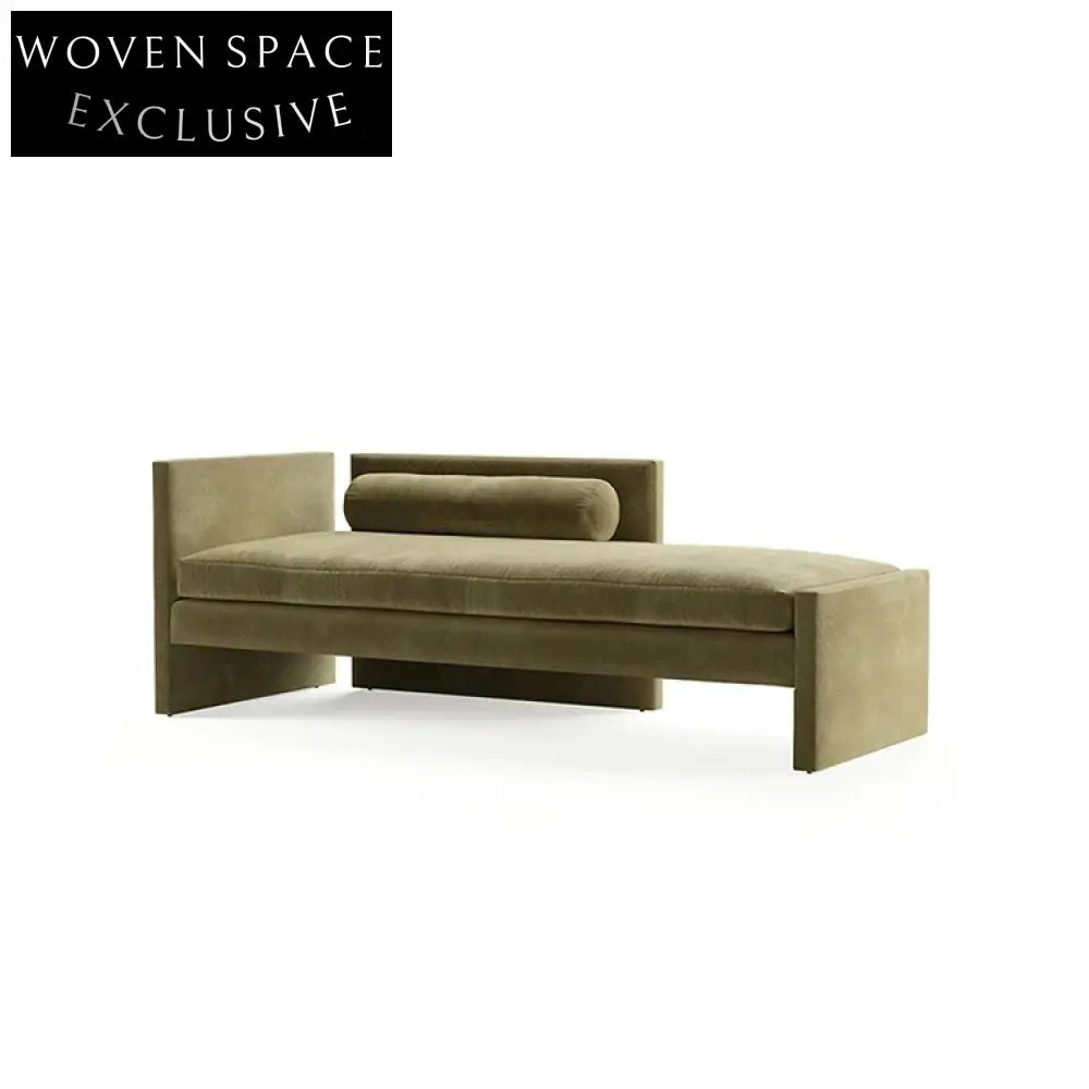 Stylish Modern Nordic Fabric I-Shape Living Room Sofa, Relaxing Chaise Lounge Couch