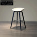 Stylish Modern Plastic Bar Stool with Natural Wooden Legs for Kitchen Dining