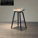 Stylish Modern Plastic Bar Stool with Natural Wooden Legs for Kitchen Dining