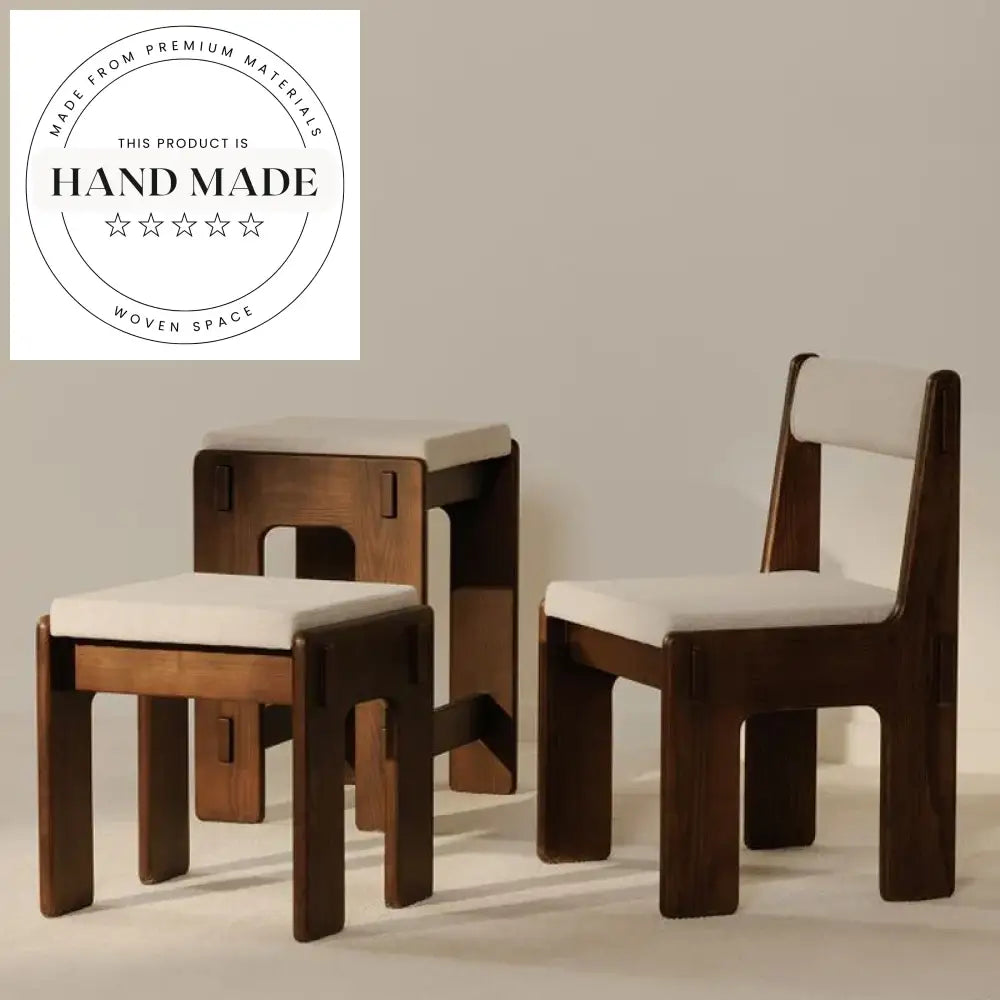 Stylish Modern Retro Solid Wood Counter Height Bar Stool