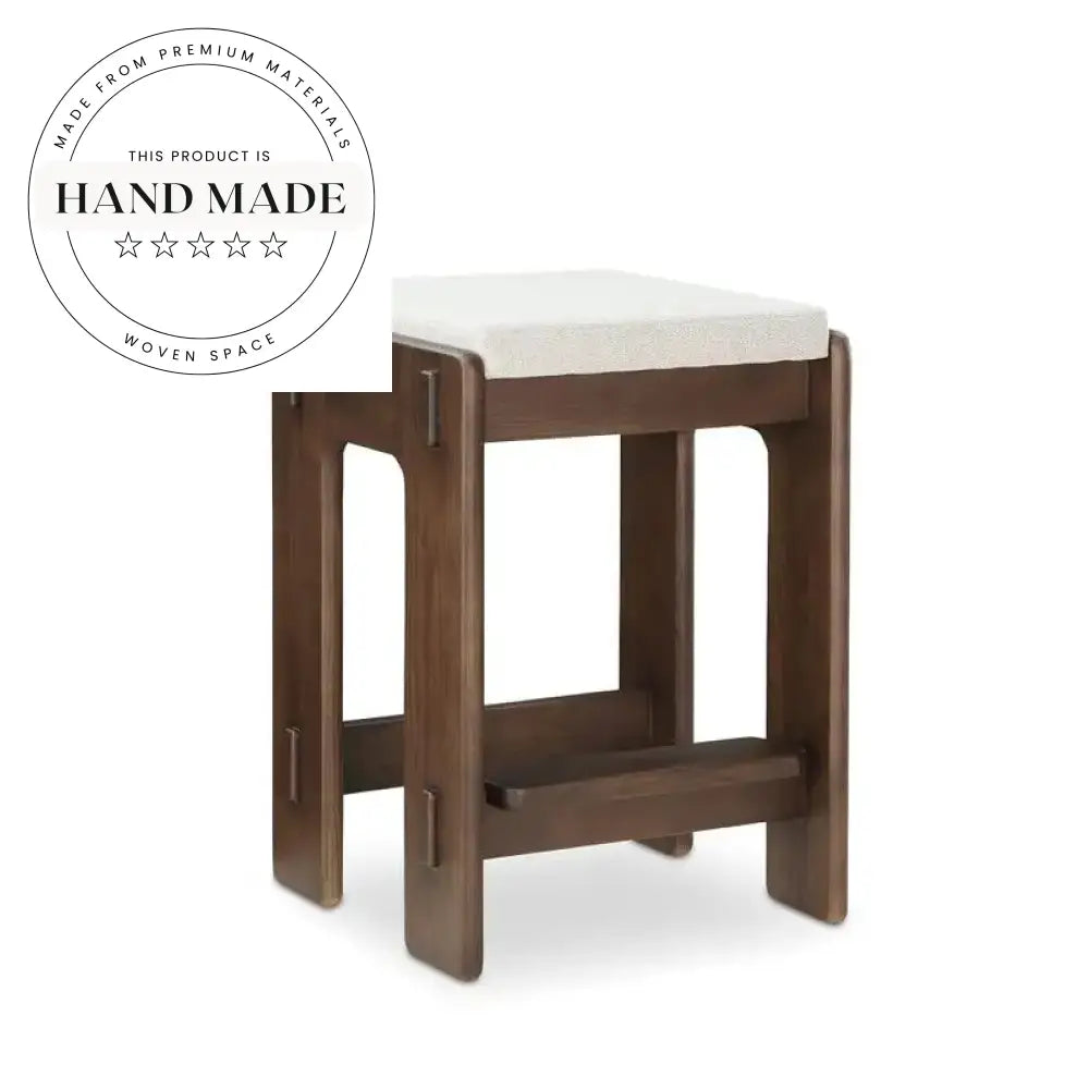 Stylish Modern Retro Solid Wood Counter Height Bar Stool