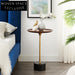 Stylish Modern Round Marble Wooden Top Coffee Side End Table