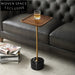 Stylish Modern Round Marble Wooden Top Coffee Side End Table