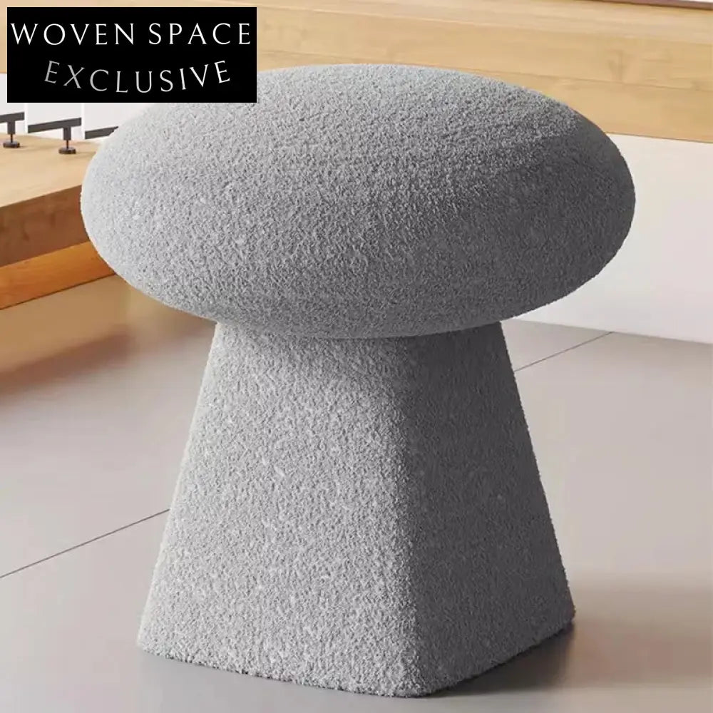 Stylish Modern Round Mushroom Ottoman Stool for Living Room & Kids