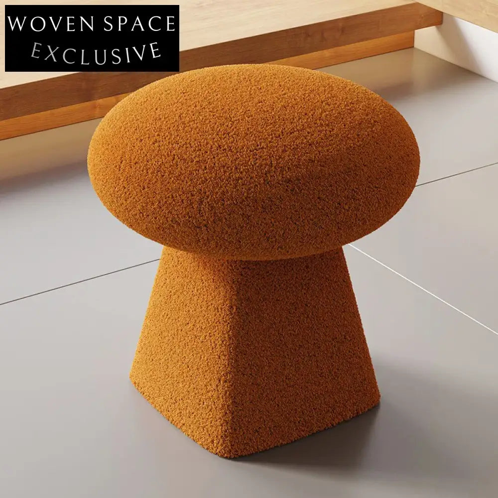 Stylish Modern Round Mushroom Ottoman Stool for Living Room & Kids