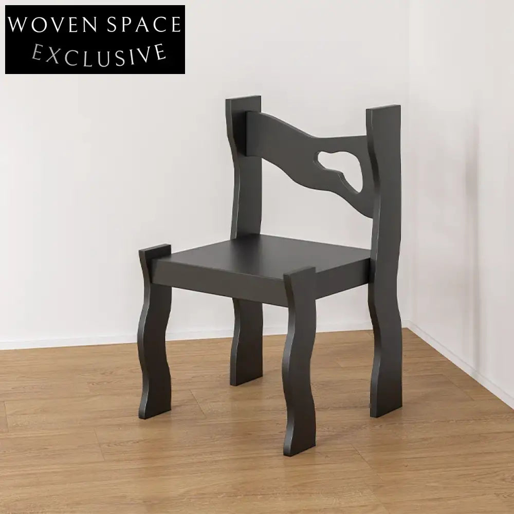 Stylish Modern Solid Wood Dining Chair with Unique Irregular Shape Design