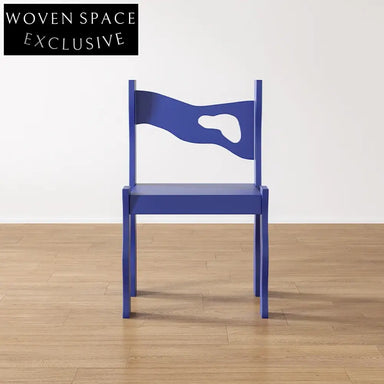 Stylish Modern Solid Wood Dining Chair with Unique Irregular Shape Design