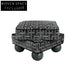 Stylish Modern Square Upholstered Footrest Ottoman with Solid Wood Frame