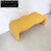 Stylish Modern Upholstered Fiberglass Lounge Accent Seating Bench