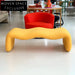 Stylish Modern Upholstered Fiberglass Lounge Accent Seating Bench