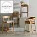 Stylish Modern Wooden High Back Seating Bar Stool