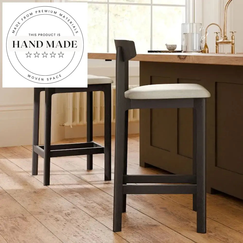 Stylish Modern Wooden High Back Seating Bar Stool