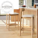 Stylish Modern Wooden High Back Seating Bar Stool