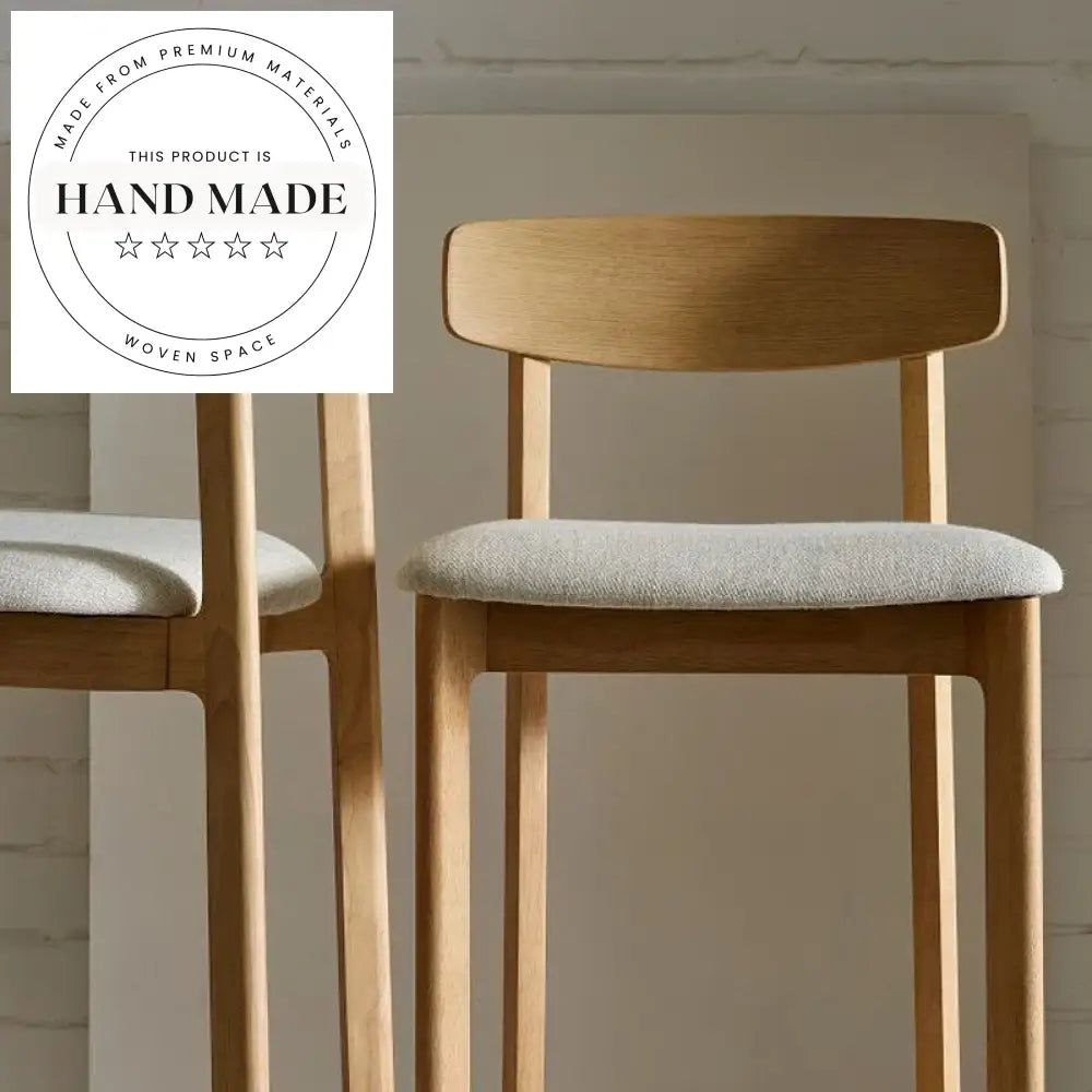 Stylish Modern Wooden High Back Seating Bar Stool