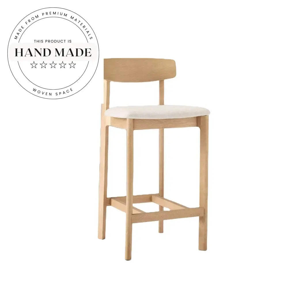 Stylish Modern Wooden High Back Seating Bar Stool