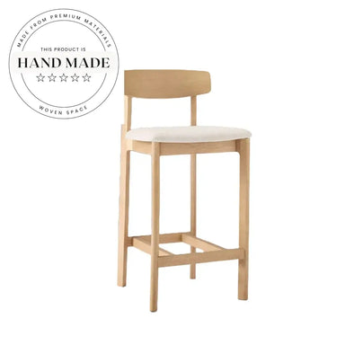 Stylish Modern Wooden High Back Seating Bar Stool