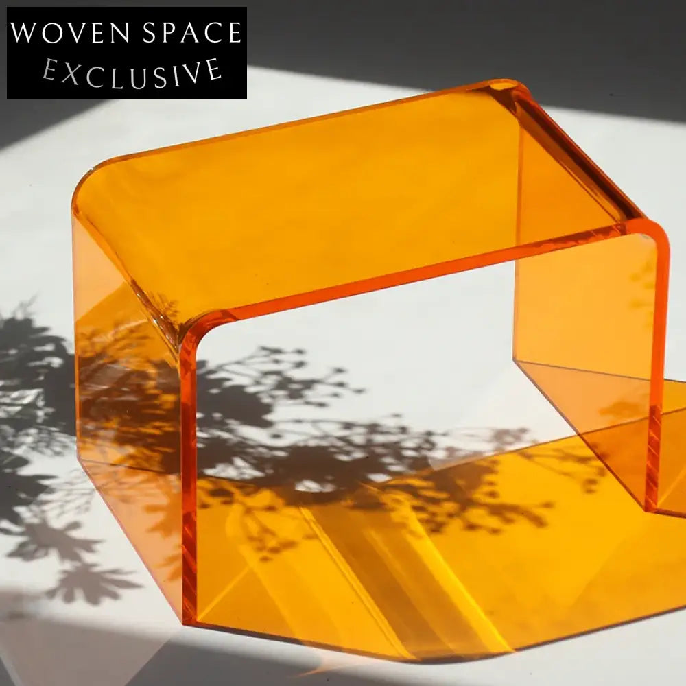 Stylish Nordic Acrylic U-Shape Modern Coffee Table Small Side Stool