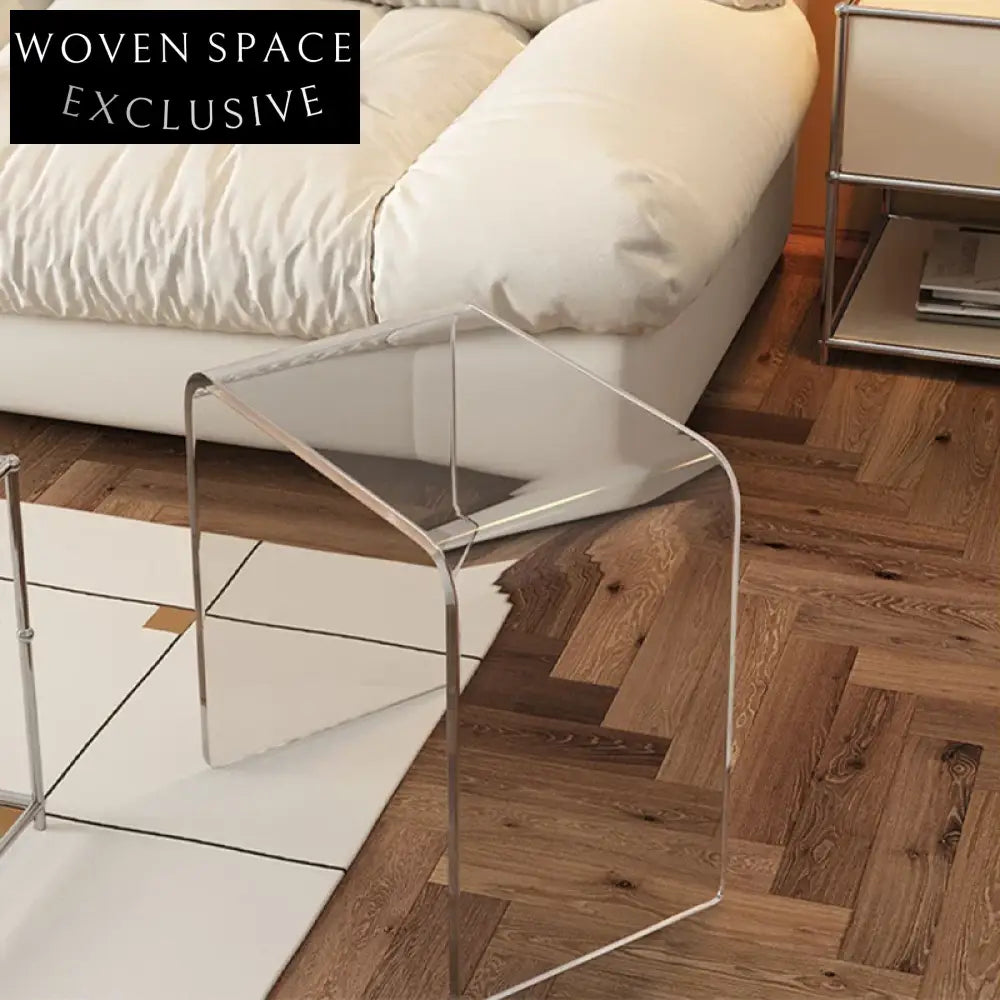 Stylish Nordic Acrylic U-Shape Modern Coffee Table Small Side Stool