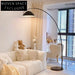 Stylish Nordic Arc Floor Lamp, Adjustable LED Light for Living Room