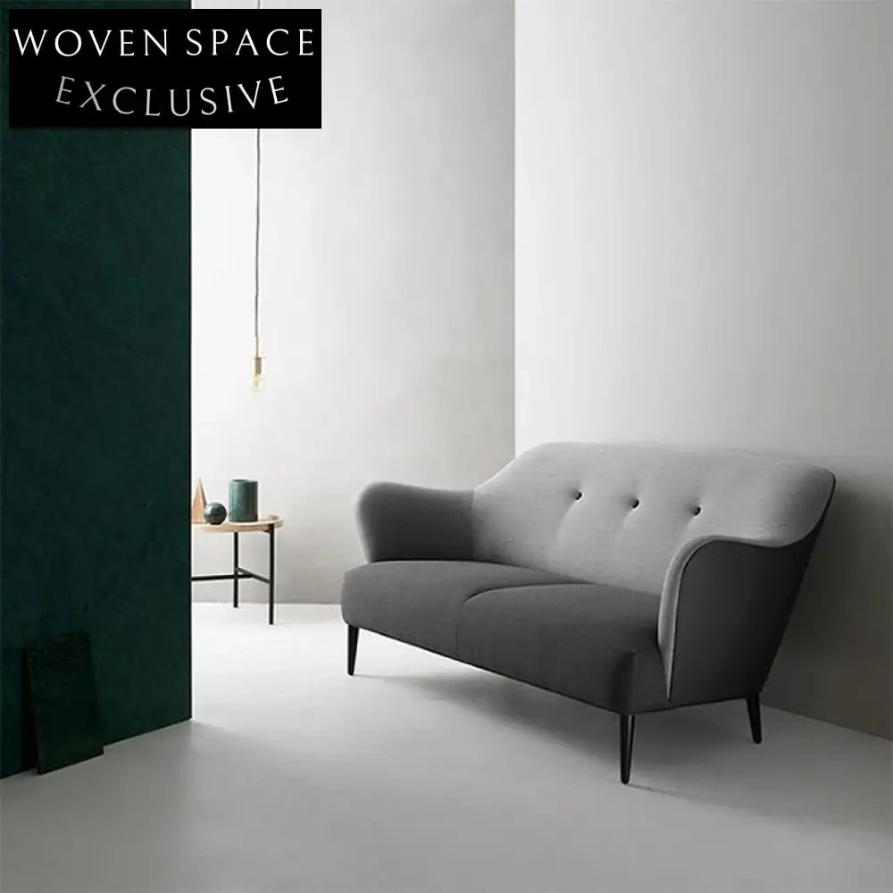 Stylish Nordic Fabric Apartment Sofa, Comfortable Linen Living Room Couch