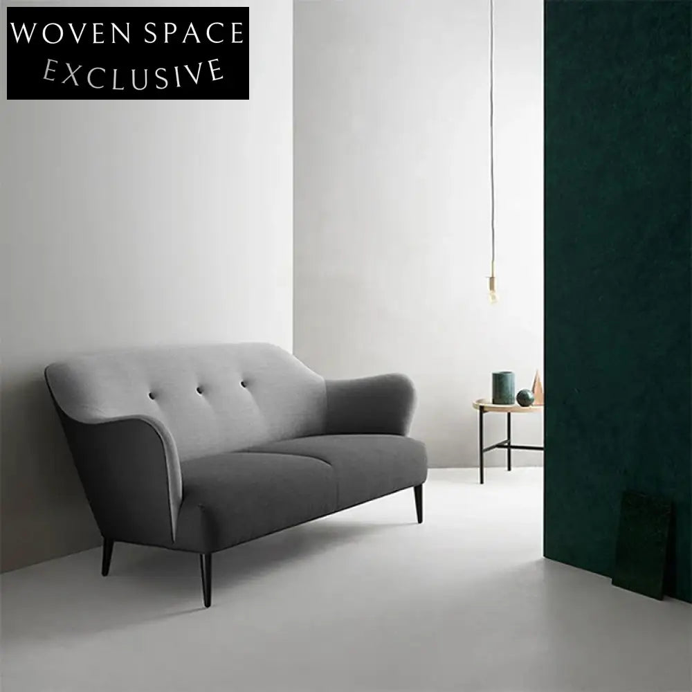 Stylish Nordic Fabric Apartment Sofa, Comfortable Linen Living Room Couch