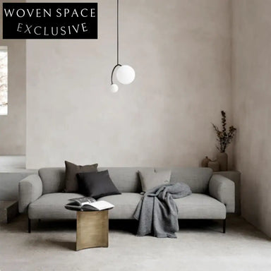 Stylish Nordic Fabric Living Room Sofa, Modern Metal Legs Lounge Couch