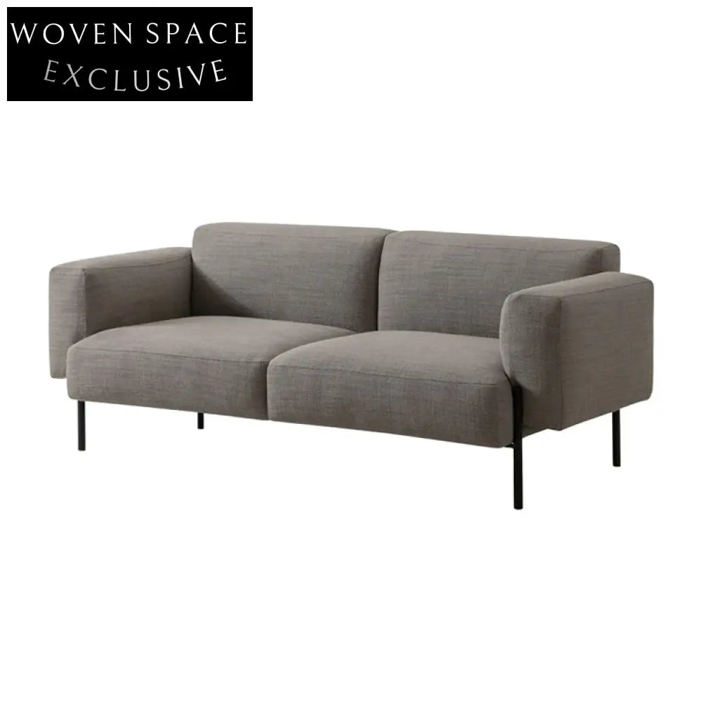 Stylish Nordic Fabric Living Room Sofa, Modern Metal Legs Lounge Couch