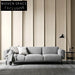 Stylish Nordic Fabric Living Room Sofa, Modern Metal Legs Lounge Couch