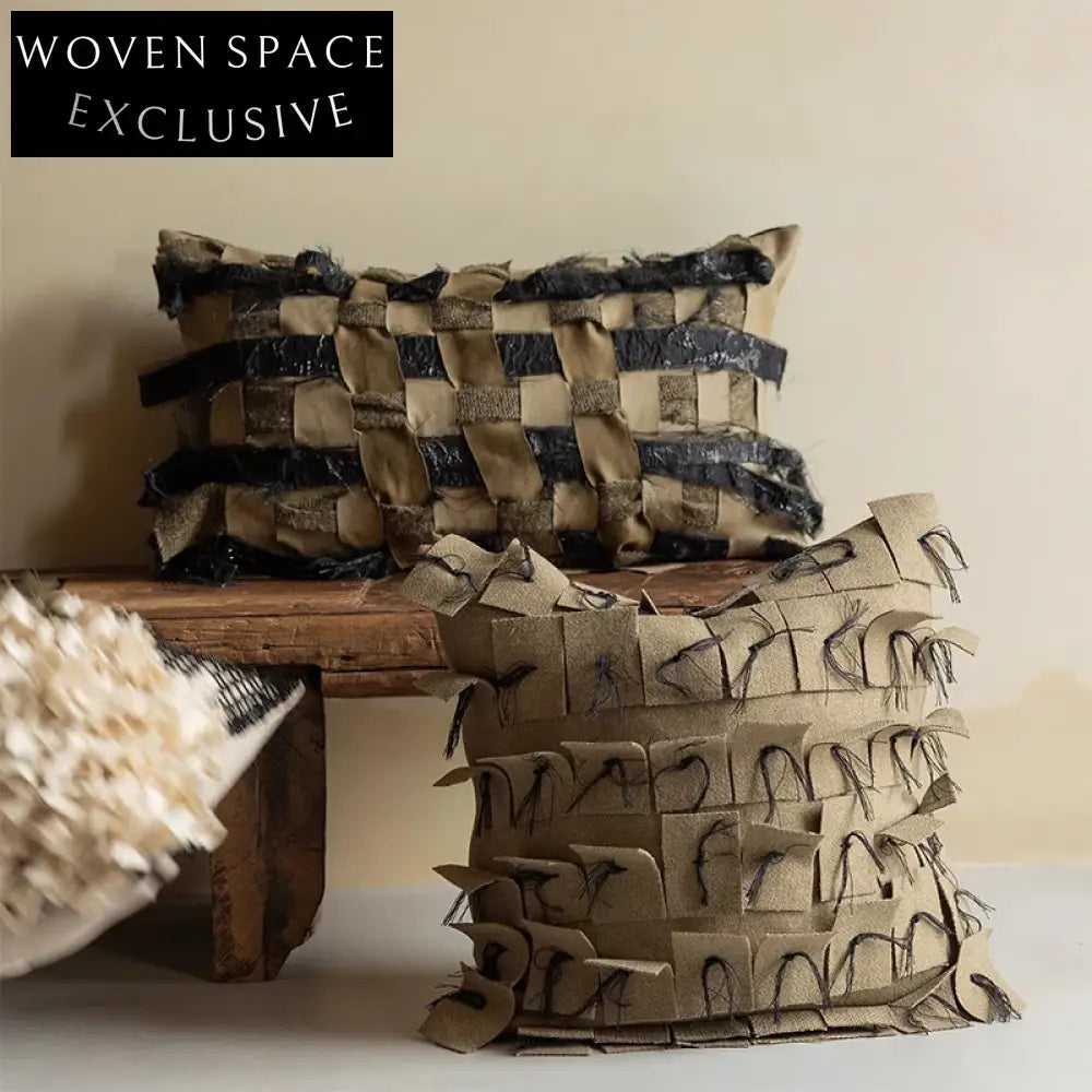 Stylish Nordic Fabric Square Throw Pillow, Cozy Home Decor Accent Pillow