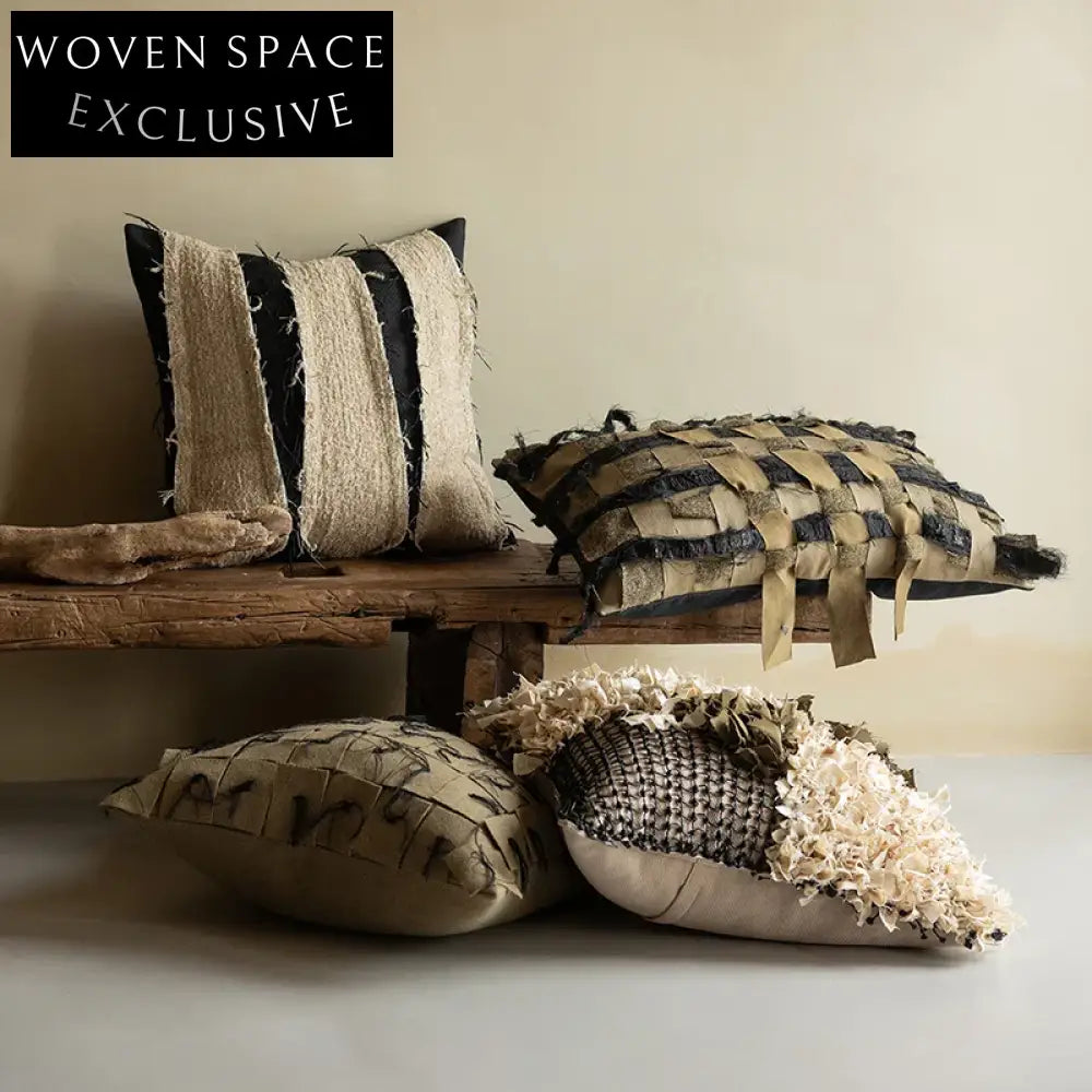 Stylish Nordic Fabric Square Throw Pillow, Cozy Home Decor Accent Pillow