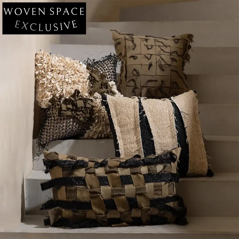 Stylish Nordic Fabric Square Throw Pillow, Cozy Home Decor Accent Pillow