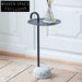 Stylish Nordic Marble Top Round Side Table Modern Metal Base End Table