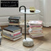 Stylish Nordic Marble Top Round Side Table Modern Metal Base End Table