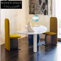 Stylish Nordic Modern Marble Wood Stainless Steel Home Office Desk Table