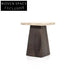 Stylish Nordic Modern Rectangle Marble Travertine Coffee Table with Elm Wood Base