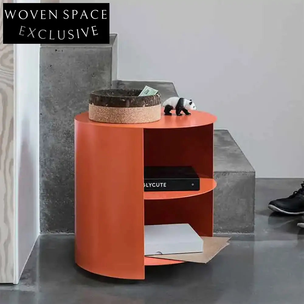 Stylish Nordic Round Metal Coffee Table with Integrated Storage for Modern Living