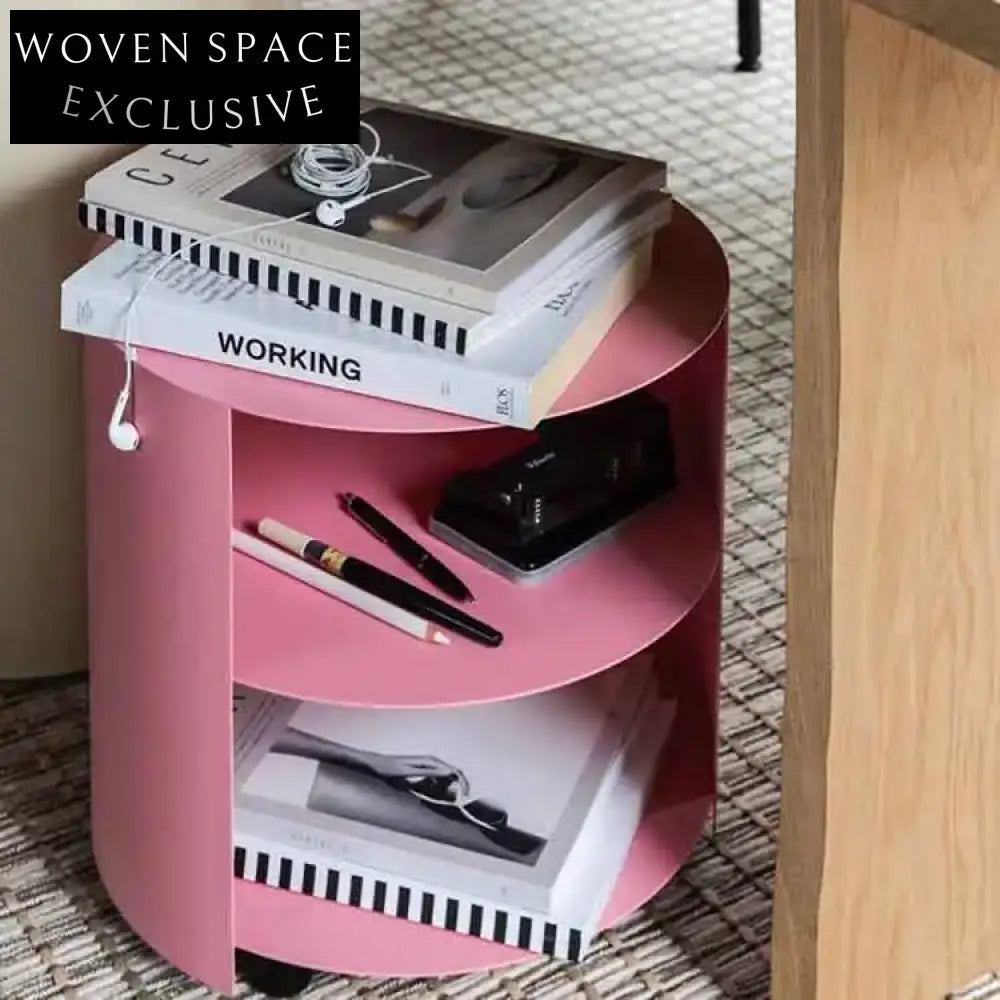 Stylish Nordic Round Metal Coffee Table with Integrated Storage for Modern Living