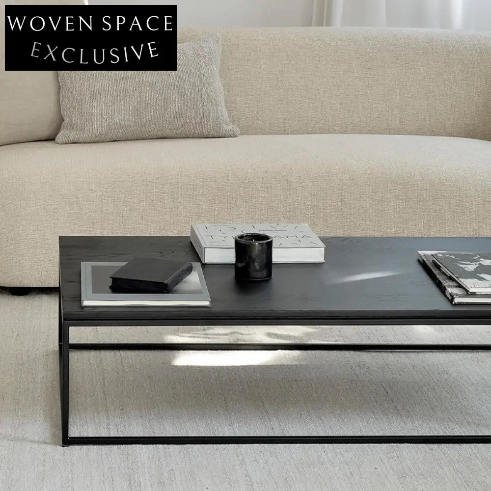 Stylish Nordic Solid Wood & Metal Square Living Room Coffee Table