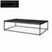 Stylish Nordic Solid Wood & Metal Square Living Room Coffee Table