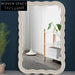 Stylish Nordic Wavy Edge Full Length Plywood Frame Floor Mirror