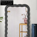 Stylish Nordic Wavy Edge Full Length Plywood Frame Floor Mirror