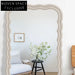 Stylish Nordic Wavy Edge Full Length Plywood Frame Floor Mirror