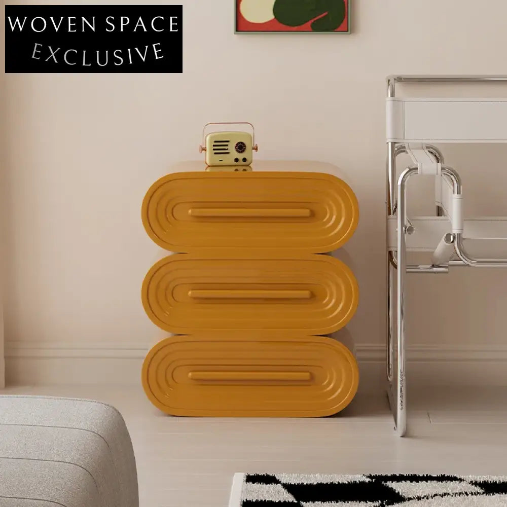 Stylish Nordic Wood Bedside Table with 3 Storage Drawers for Bedroom